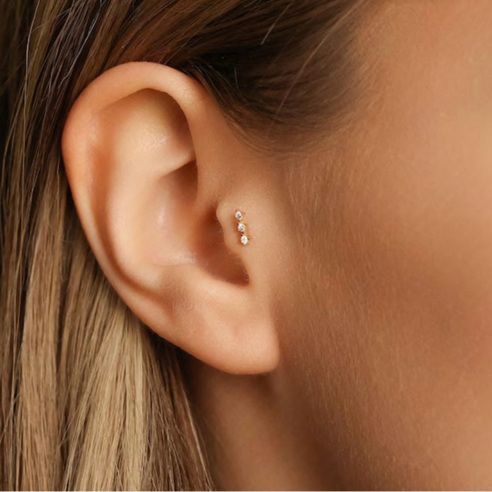 Dainty Silver Tragus Stud Earring